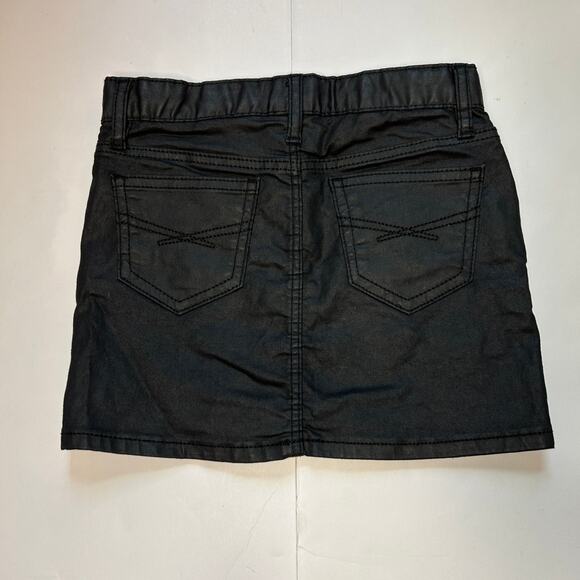 GapKids Girls Coated Black Denim Jean Skirt Size 6 Regular - Picture 5 of 5